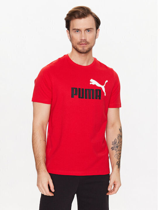 Puma Essentials Bluza Sportivă pentru Bărbați cu Mânecă Scurtă Polo Roșie