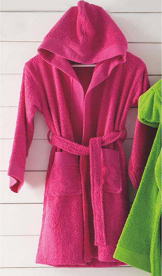 Rythmos Kids Hooded Bathrobe Twist Φούξια Rythmos Kids Hooded Bathrobe Twist Φούξια