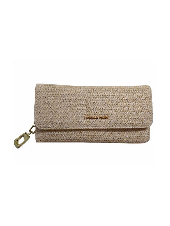 WOMEN'S WALLET STRAWBERRY BEIGE WITH RED