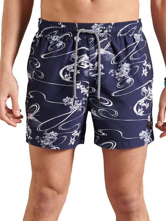 Superdry Ανδρικό Μαγιό Σορτς Navy Μπλε Floral