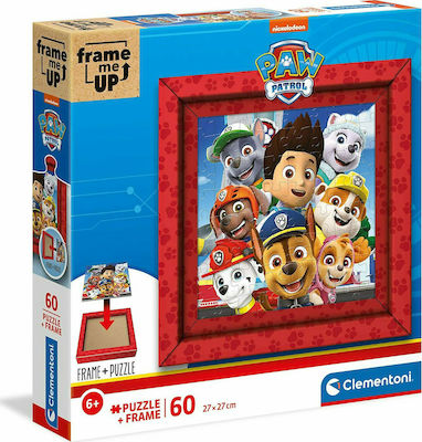 Kinderpuzzle Paw Patrol & Κορνίζα für 6++ Jahre 60pcs Clementoni