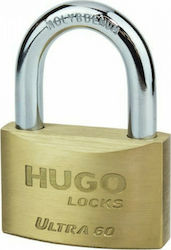 Hugo Locks Ultra 50 Steel Padlock Brass with Key 50mm 1pcs