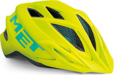 MET Crackerjack Kids' Helmet for City Bike Yellow with LED Light