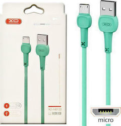 XO NB132 Regulat USB 2.0 spre micro USB Cablu Verde 1m (16.005.0045) 1buc