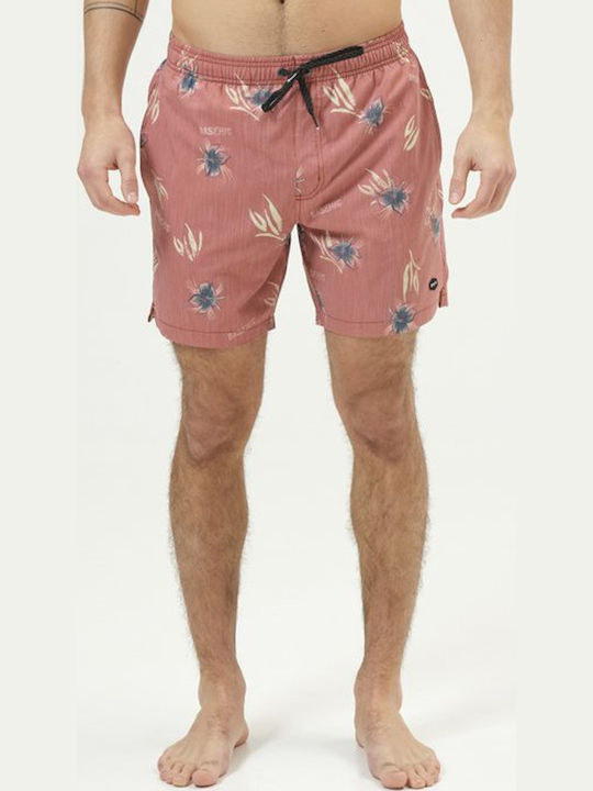 R Men's Swimwear Shorts Orange with Patterns