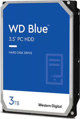 Western Digital Blue 3TB HDD Hard Drive 3.5" SATA III 5400rpm with 256MB Cache for Desktop