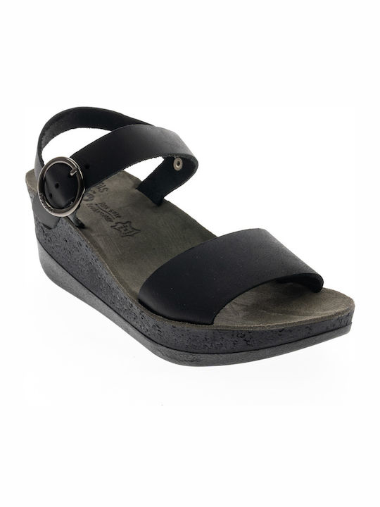 Fantasy Sandals Briana Καλοκαιρινές Γυναικείες Πλατφόρμες Μαύρες