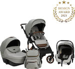 Bebe Stars Belize 3 in 1 Pure Adjustable 3 in 1 Baby Stroller Suitable for Newborn Gray 12kg