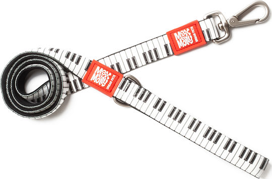 Max & Molly Dog Leash/Lead Strap Piano Small in White color 1.20m x 1.5cm