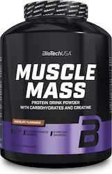 Biotech USA Muscle Mass Drink Powder with Carbohydrates & Creatine Lactose Free with Flavor Chocolate 4kg