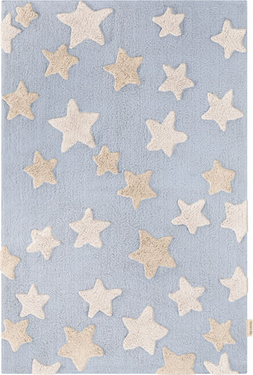Guy Laroche Kids Cotton Rug Night Sky Stars 130x180cm Light Blue