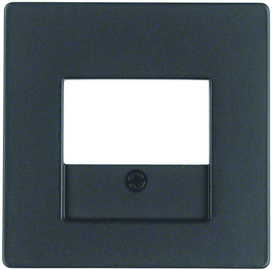 Hager Audio & Video Front Plate Switch Black Πρίζας 10336086