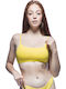 Blu4u Sports Bra Bikini Top with Adjustable Straps Yellow