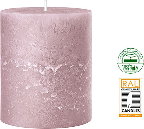 Zaros Decorative Antique Pink Candle 7x14cm