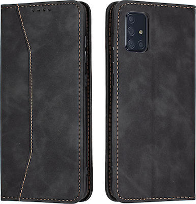 Bodycell PU Leather Portofel Piele artificială Negru (Galaxy A71) 78963