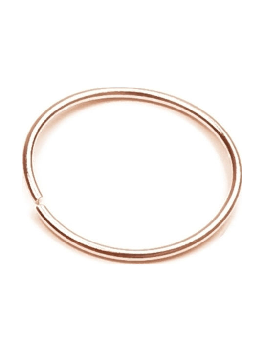 Silver nose ring in pink gold 1 cm