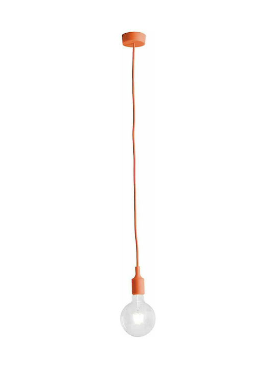 Fan Europe I-Silicon/PD Μοντέρνο Κρεμαστό Φωτιστικό Ανάρτηση με Ντουί E27 σε Πορτοκαλί Χρώμα