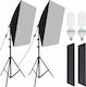 Softbox Set Kit Φωτισμού 5500K 600W