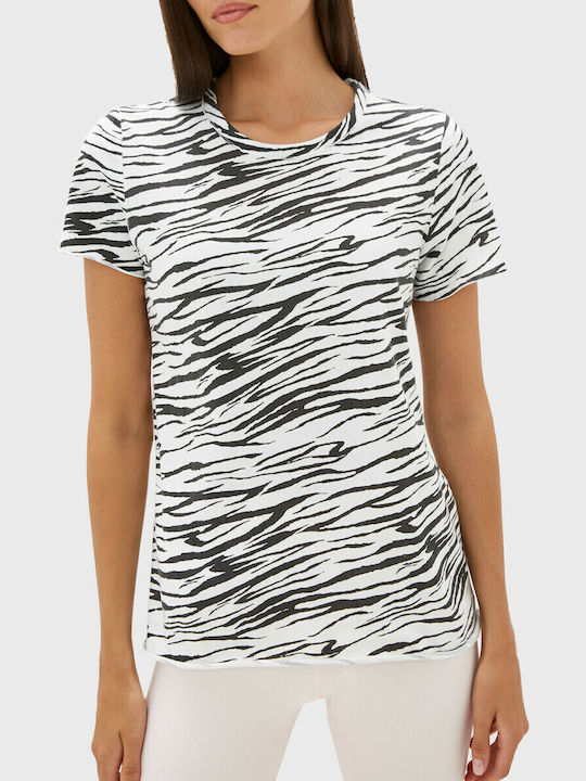 Life Γυναικείο T-shirt Animal Print Λευκό