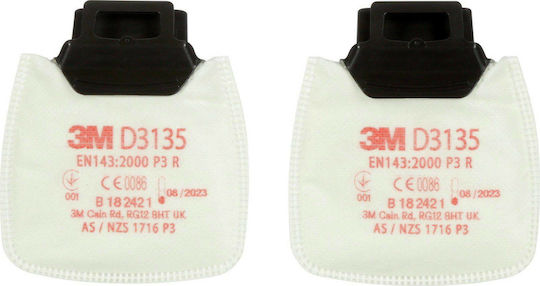 3M Secure Click D3125 Φίλτρα Μάσκας 2τμχ P3