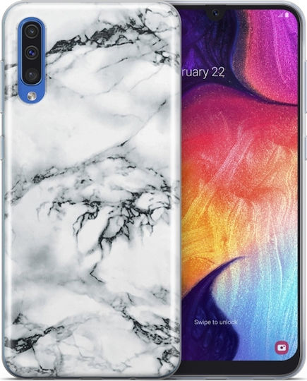 Wozinsky Marble Back Cover Σιλικόνης Λευκό (Galaxy A70)