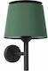 Faro Barcelona Savoy Klassisch Leuchte Wand mit Fassung E27 Grün 23cm