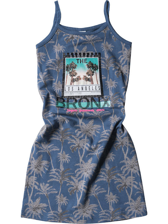 Joyce Bronx Kinderkleid Ärmellos Blau