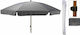 JK Home Decoration Beach Umbrella Diameter 2m with UV Protection Grey