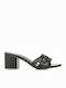 Migato Chunky Heel Mules Black