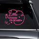 Semn Baby on Board cu Autocolant Little Princess Roz