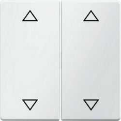 Hager Q.1 Shutter Switch Front Double Button Roller in White Color 16446089