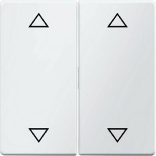 Hager Q.1 Shutter Switch Front Double Button Roller in White Color 16446089