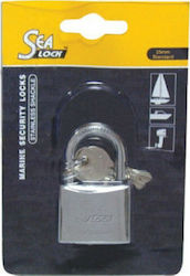 Lalizas Steel Padlock Brass with Key 25mm 1pcs