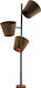 Fan Europe Colt-PT3 Vintage Floor Lamp H165xW51cm. with Socket for Bulb E27 Brown