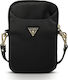 Guess Nylon Triangle Logo Tasche Stoff Schwarz (Universal 8") GUE770BLK