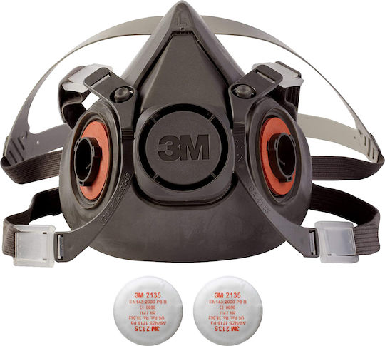 3M Mask Half Face with 2135 filters 6300 Gray