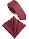 Legend Accessories Men's Tie Set Synthetic Monochrome In Burgundy Colour