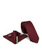 Legend Accessories Synthetic Men's Tie Set Monochrome Burgundy