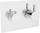 Ottone Meloda Thermostatics für Dusche 2 Ausgänge Silber