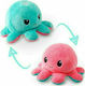 Anna Club Λούτρινο Reversible Octopus Ροζ/Τυρκουάζ 12 εκ.