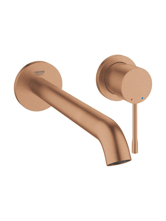 Grohe Essence Mixer & Mundstück-Set Einbau für für Waschbecken 1 Ausfahrt Brushed Warm Sunset