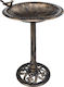vidaXL Decorative Bird Bath Plastic Bronze 50cmx76cm 48223