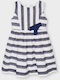 Mayoral Kids Dress Striped Sleeveless Blue