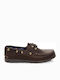 C20 Maine Men's Leather Boat Shoes Brown