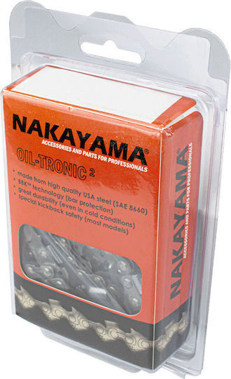 Nakayama Ca13040 Chainsaw Chain with Pitch 3/8"LP, Gauge .050"-1.3mm & Number of Guides 40E
