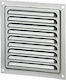 Vents Rectangle Vent Louver with Sieve 25x15cm Ασημί