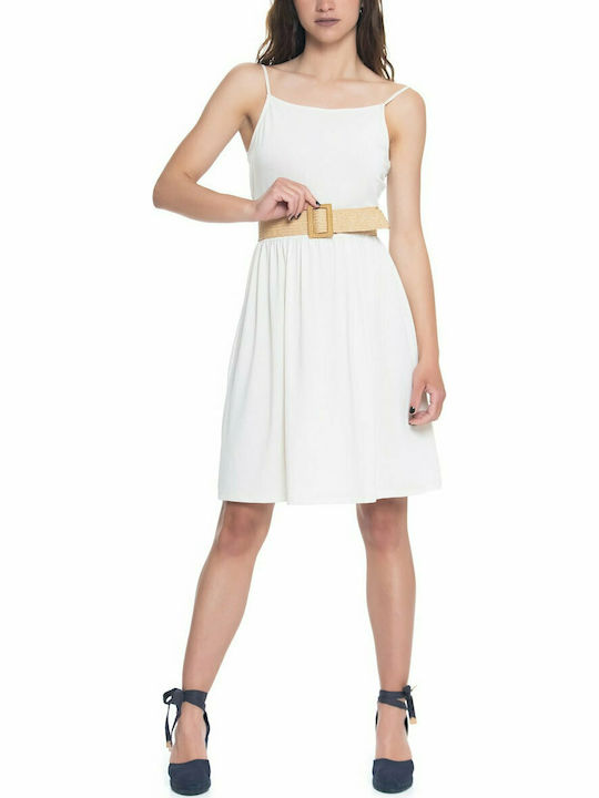 Vero Moda Summer Mini Dress Beige