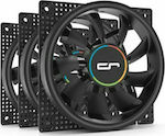 Cryorig Crona S Case Fan 120mm με ARGB Φωτισμό και Σύνδεση 4-Pin PWM 3τμχ