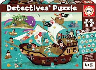 Puzzle pentru Copii Pirates Boat Detectives pentru 4++ Ani 50buc Educa