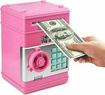 Ηλεκτρονικό Χρηματοκιβώτιο Children's Money Box Plastic Pink 13.5x12.5x19cm